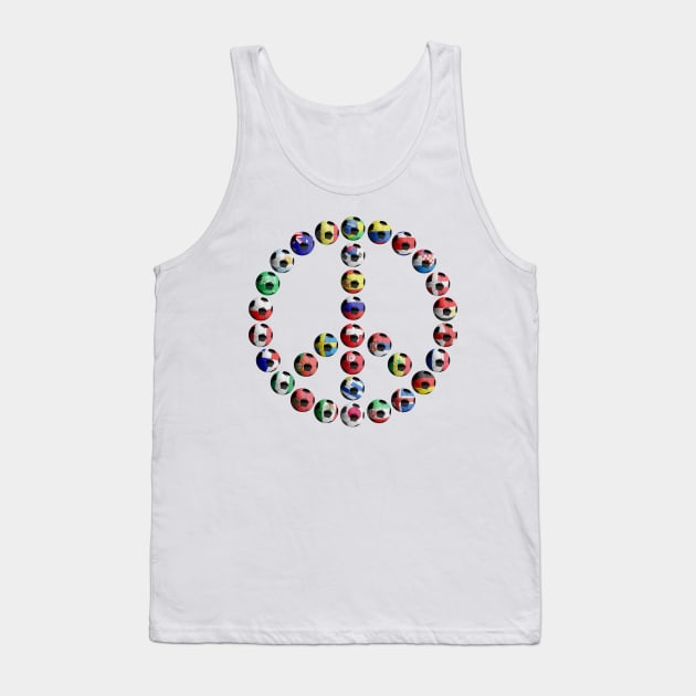 World Game 2018 Peace Symbol Tank Top by reapolo